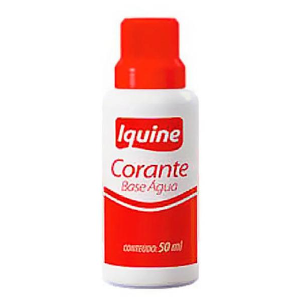 Corante Base Água Vermelho 50ml - Iquine