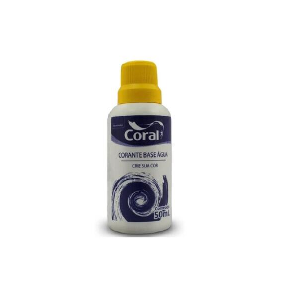 Corante Liquido Água 50ml Coral Amarelo