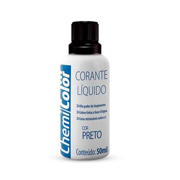 Corante Liquido Chemicolor 50ml Preto