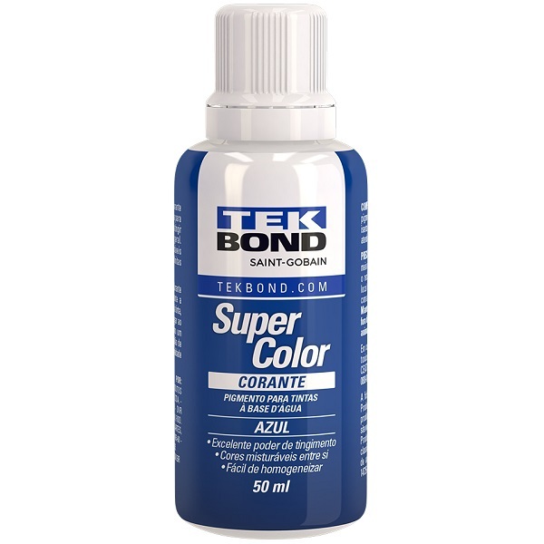 Corante Liquido Para Tintas A Base De Agua 50ml - Azul