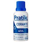 Corante Pratik Líquido Azul 50ml - Embalagem Com 12 Unidades