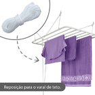 Corda De Varal De Teto Resistente Antimofo 50 Metros - 3mm