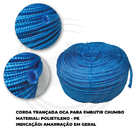 Corda Nylon Azul Multifilamento 14mm Rolo Aprox 11kg