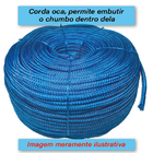 Corda Nylon Azul Multifilamento 14mm Rolo Aprox 11kg