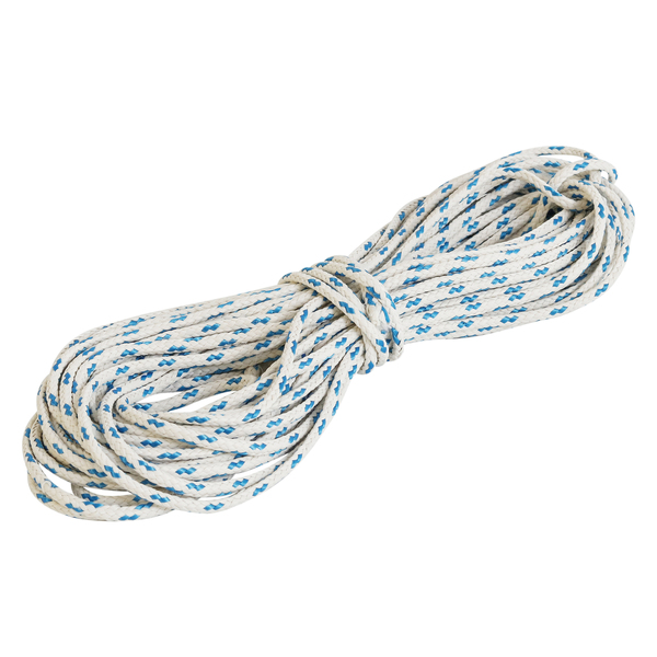 Corda Poliéster Trançada 4mmx15m Branco e Azul Standers