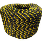 Corda Polietileno Torcida 12mm Amarelo/preto Sinalização 100m