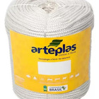 Corda Seda 14mm X 136m Branca Trançada Suporta 2 Toneladas