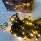 Cordão 100 Led Fixo Branco Quente 10m Com Strobo 220v