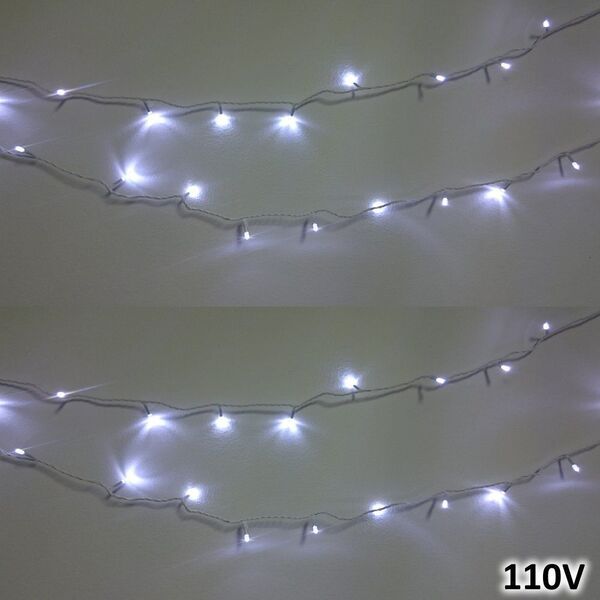 Cordão 100 Leds 10m Branco 110volts Fixo Cbrn0685