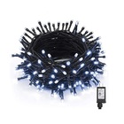 Cordão 300 Leds C/ Função 30m Branco Frio Fio Verde 31v