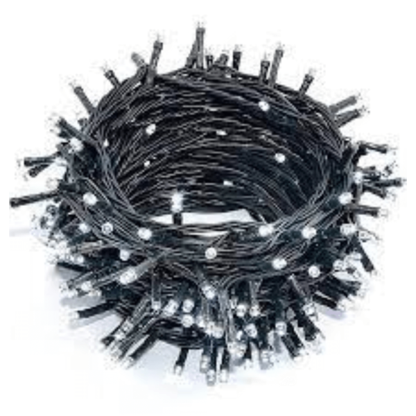 Cordão 500 Leds Fixo Prova D'água 50m Branco Frio Bivolt 31v