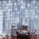 Cordão Cortina Luz 300 Led Pisca 3x3 Com Controle Remoto Cor