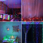 Cordão Cortina Luz 300 Led Pisca 3x3 Com Controle Remoto Cor