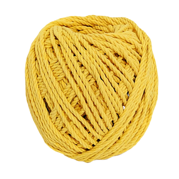 Cordão De Algodão Torcido São Francisco Amarelo 120 Metros
