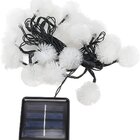 Cordão De Fada Leds Solar Lâmpadas Luzes Amarela Natal 5m