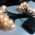 Cordão De Fada Leds Solar Lâmpadas Luzes Amarela Natal 5m