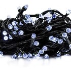 Cordão De Led Branco Frio 100 Lâmpadas Fixo Fio Verde 127v