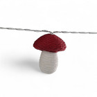 Cordão de Led Cogumelo Vermelho e Branco Pilha 6,5cm