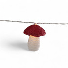 Cordão de Led Cogumelo Vermelho e Branco Pilha 6,5cm