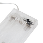 Cordão de Luz 30 Leds Amarelo de Pilha Prata