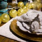 Cordão De Luz Dourado Natal Adorno De Guirlandas Decoração Me
