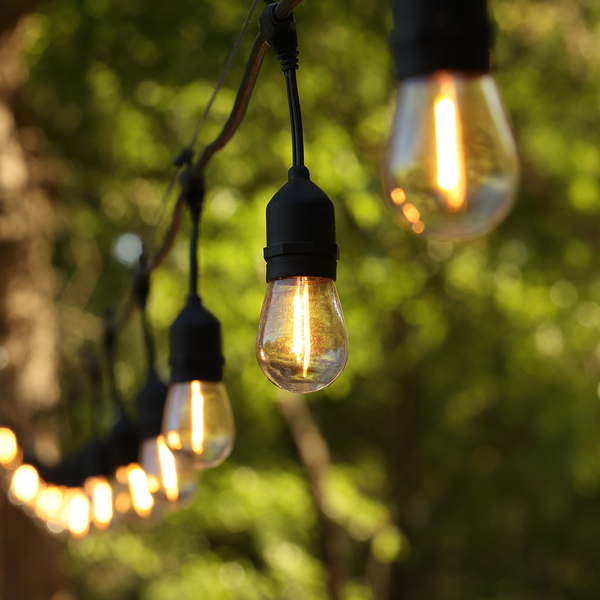 Cordão de Luz Preto Elétrico 8xS14 Filamento 1W 127V (110V) Inspire