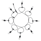 Cordão de Luz Preto Elétrico 8xS14 Filamento 1W 220V Inspire