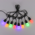 Cordão de Luz Preto Elétrico 8xS14 RGB 1W 220V Inspire