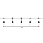 Cordão de Luz Preto Elétrico 8xS14 RGB 1W 220V Inspire