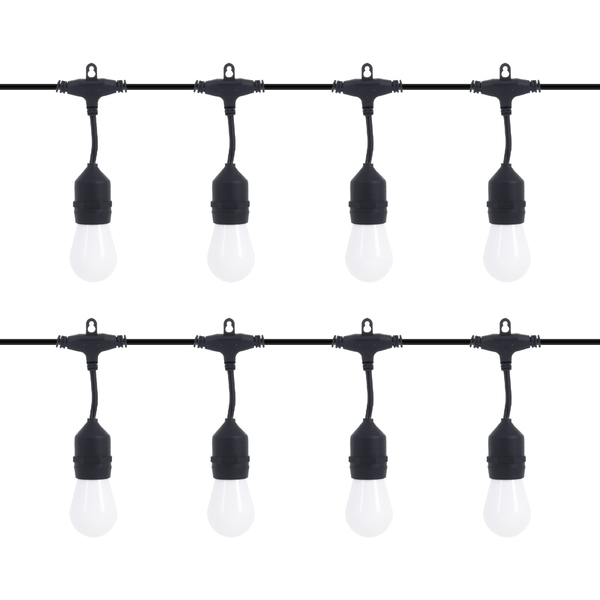 Cordão de Luz Preto Elétrico 8xS14 RGB 1W 220V Inspire