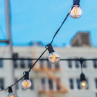 Cordão de Luz Preto Solar 8xG40 Filamento 0,6W Inspire