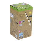 Cordão de Luz Preto Solar 8xG40 Filamento 0,6W Inspire