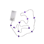 Cordão De Luzes Led Halloween 10 Morcegos Roxo Decoração Fest