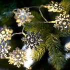 Cordão De Luzes Led Luminoso 1,5m Natal Floco De Neve Prata B