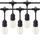 Cordão De Luzes Varal Externo 8 Lâmpadas Led Filamento S14 8w