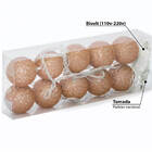 Cordão Fio De Luz Em Led Com 10 Bolinhas Texturizadas - Marrom