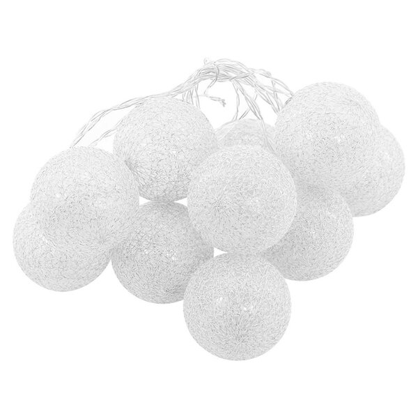 Cordão Fio De Luz Luminária De Bolinhas Led 10 Bolas 1,80m À Pilha Leroy Merlin
