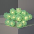 Cordão Fio De Luz Luminária De Bolinhas Turquesa Led 10 Bolas