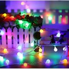 Cordão Lâmpadas Solar Luzes Leds Bolinhas Colorida Natal 5m