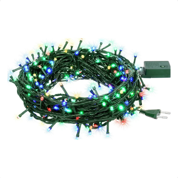 Cordão Luminoso Led Pisca Pisca 8 Funções 200 Leds Taschibra