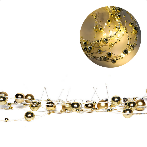 Cordão Luminoso Natalino 1 Metro Led Festa Dourada Taschibra