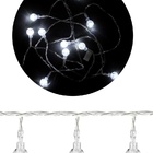 Cordão Mini Bolas Led Branco 10 Lâmpadas 2,30 Metros À Pilha