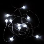Cordão Mini Bolas Led Branco 10 Lâmpadas 2,30 Metros À Pilha