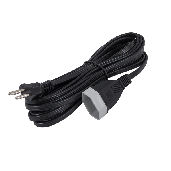 Cordão Prolongador 3x0,75mm 5Metros Preto Lexman