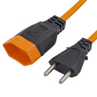 Cordão Prolongador com Cabo PP 1,5 Metros Bivolt Laranja Daneva