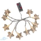 Cordão Varal Prendedor Led A Pilha/usb Pingente Estrela