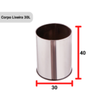 Corpo Lixeira 30l