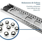 Corrediça Gaveta Trilho Telescópico 45cm X 45mm O Par
