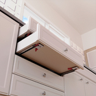 Corrediça Telescópica Invisível Aço Abertura por Toque  Extração Parcial 58cm até 25kg 1 Par Fgvtn