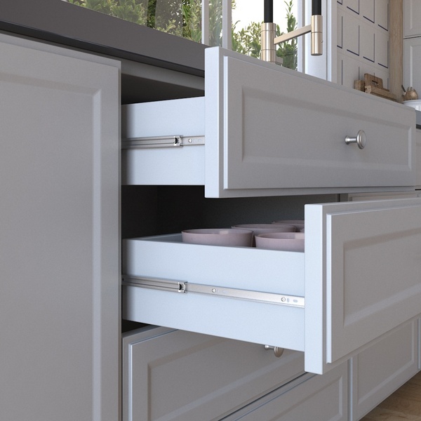 Corrediça Mini Telescópica para Gaveta Aço 25cm até 30kg 1 par